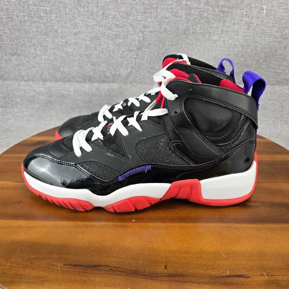 Jordan Jumpman Two Trey Mens Black University Red White DO1925-001 Size 12 - Picture 2 of 14